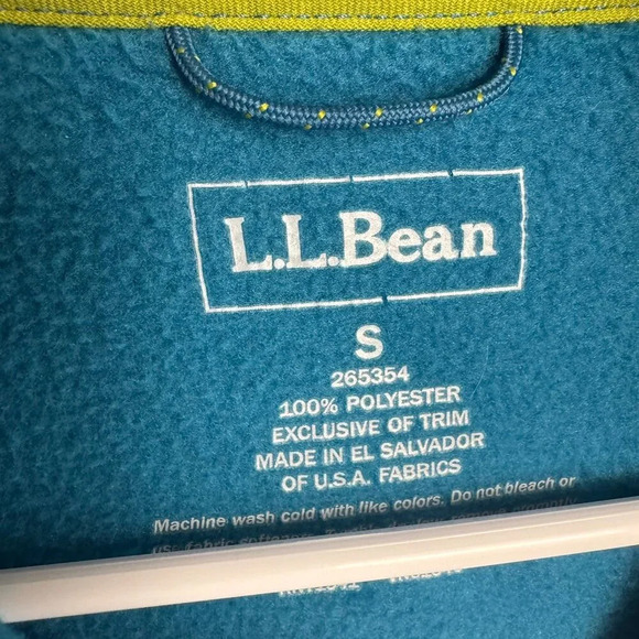 L. L. Bean blue fleece zip up jacket long sleeve size womens small M14 - Picture 2 of 3